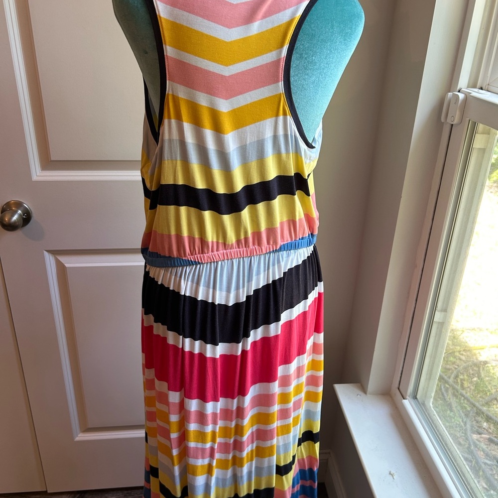 Lane Bryant Chevron Midi Dress EUC - Picture 5 of 8